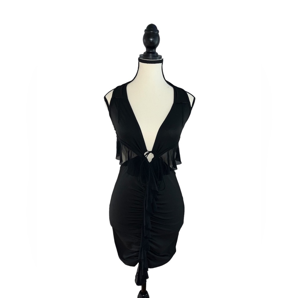 Halter top backless mini dress🖤